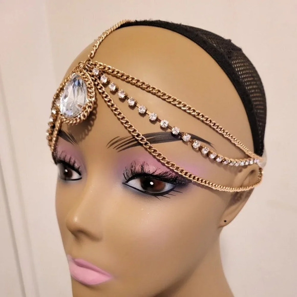 Fashion Multi Layer Head Chain Accessory - Picture 2 of 4